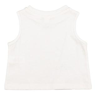 Camiseta de niña blanca de tirantes