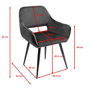 Ensemble table et 4 chaises Francisco Glenn gris Kare Design