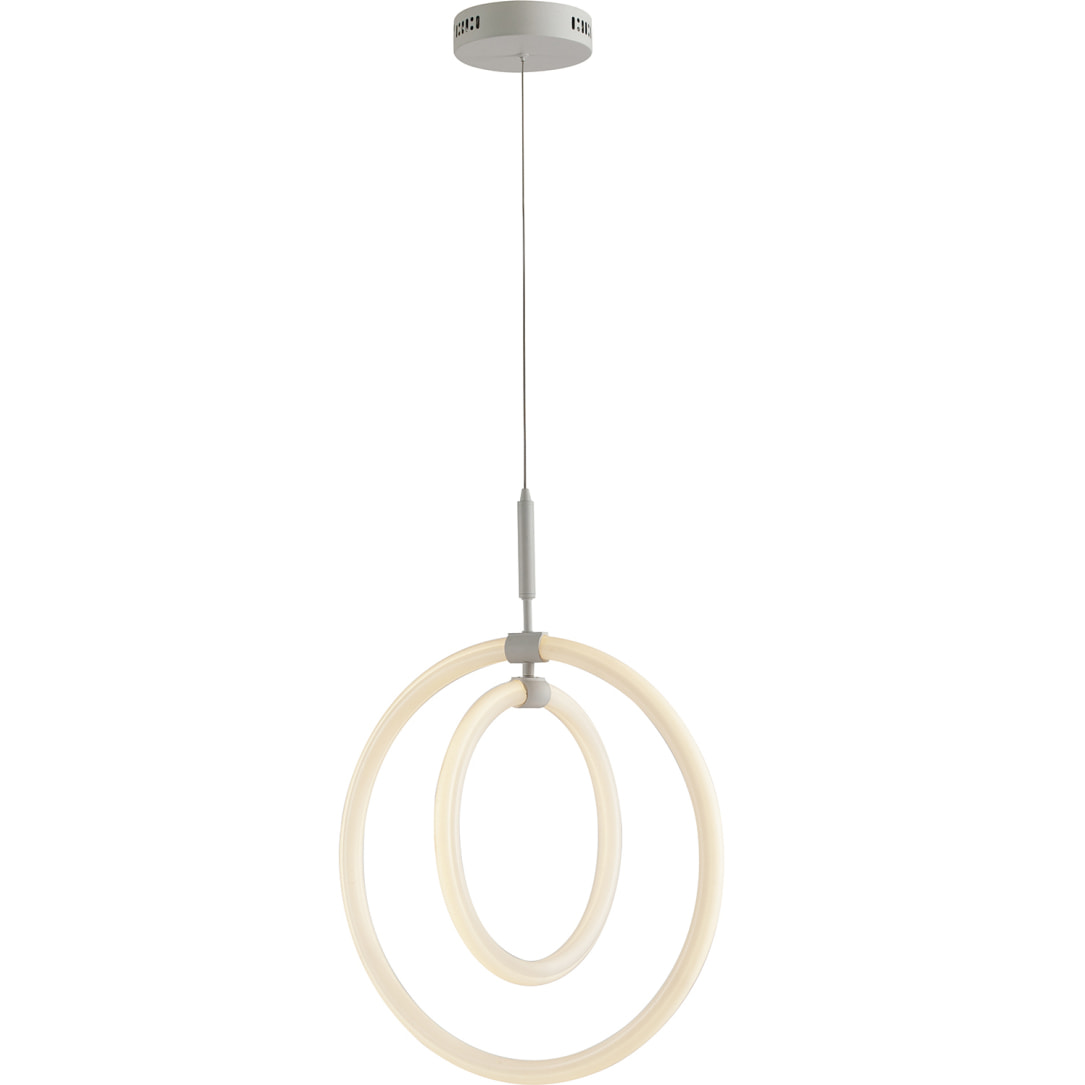 Lampadario a sospensione HALO bianco in metallo con diffusore in acrilico 50 W 4000 K (luce naturale)