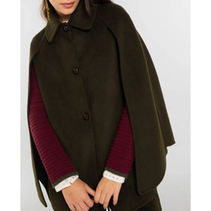 Chaqueta con lana, manga raglán de mujer