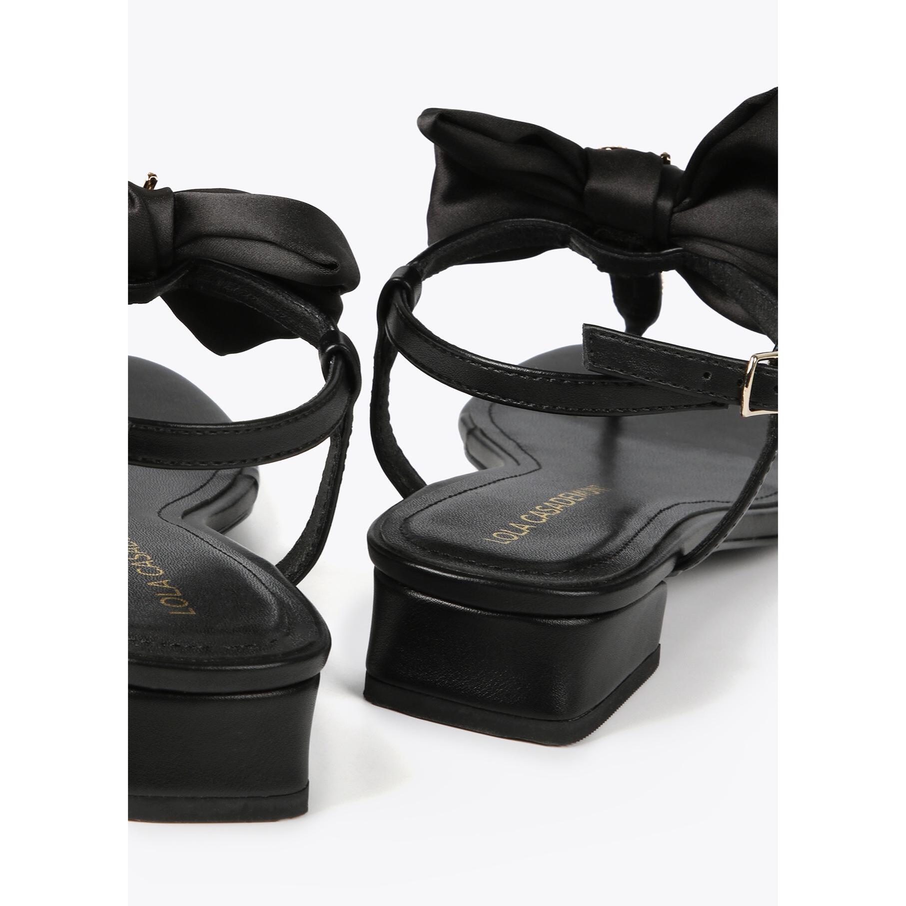 Sandali con fiocco e strass