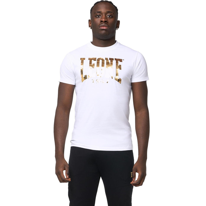 T-shirt a maniche corte da uomo logo oro Leone New Gold