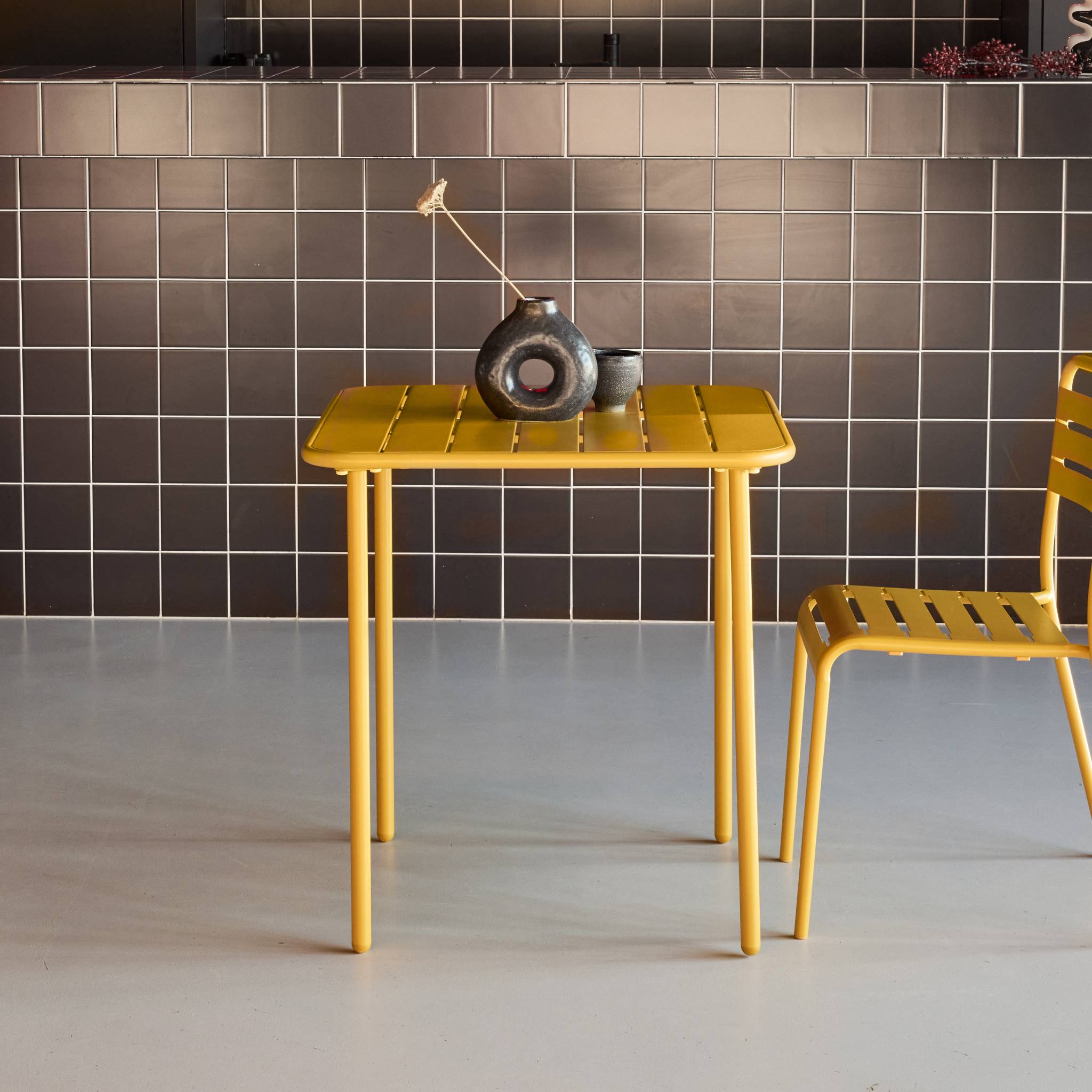 Table de jardin métal 2 places AMÉLIA