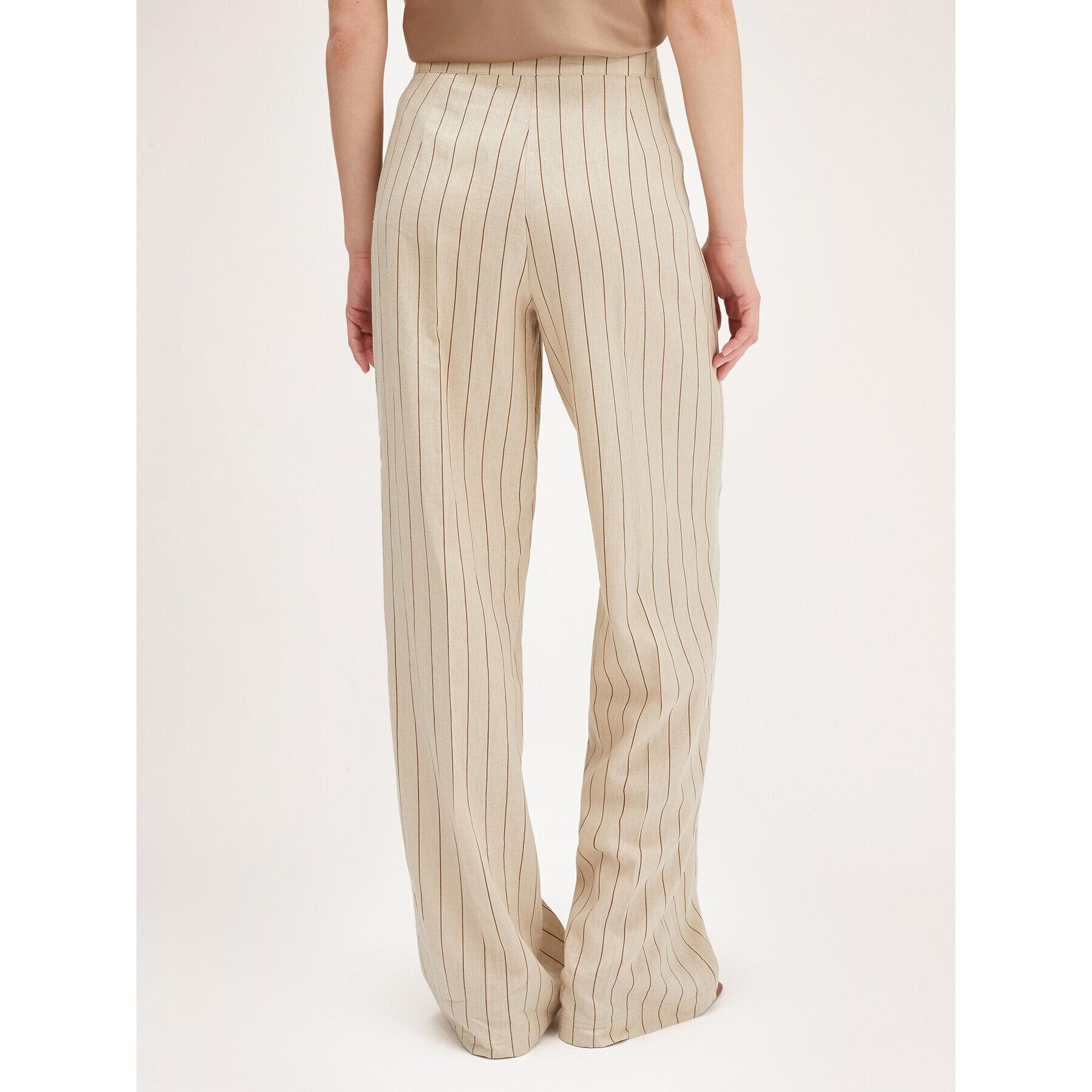 Motivi - Pantaloni palazzo gessati - Beige