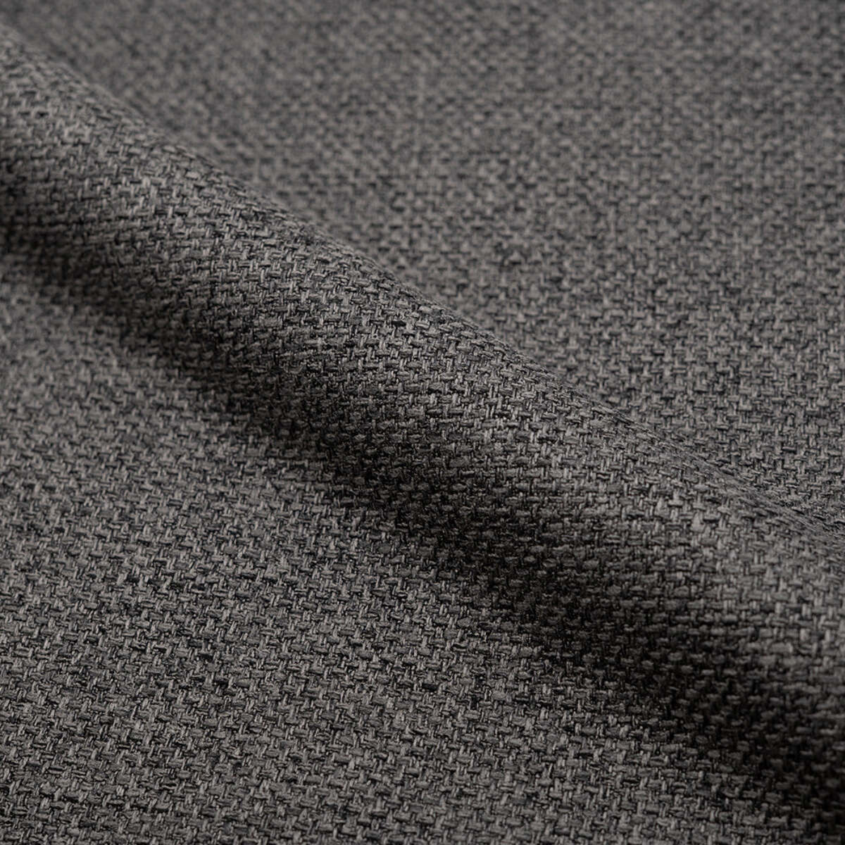 Lot de 2 chaises en tissu chiné gris foncé - Karl