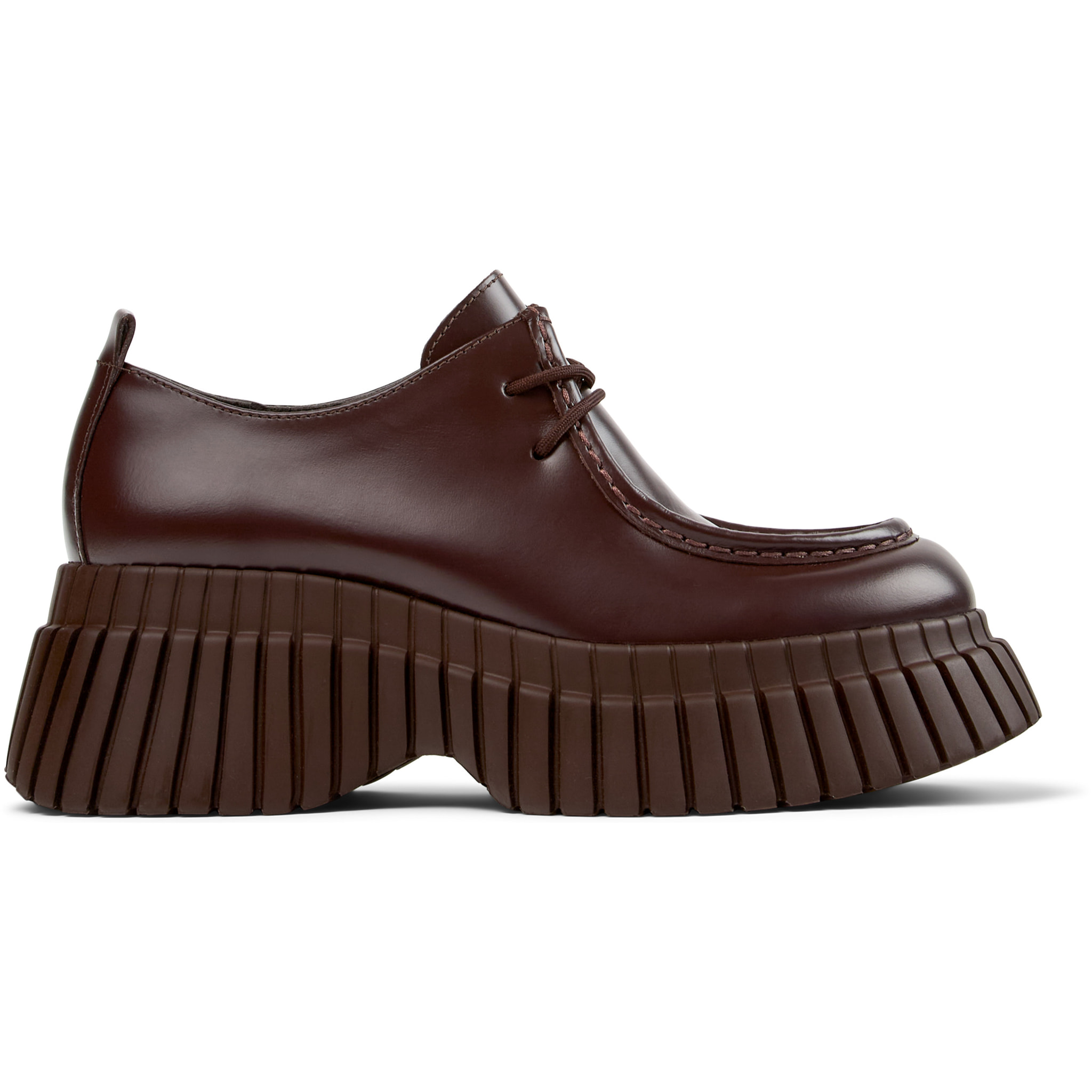 Zapatos de cordones - CAMPER BCN - Marron - Cuero liso