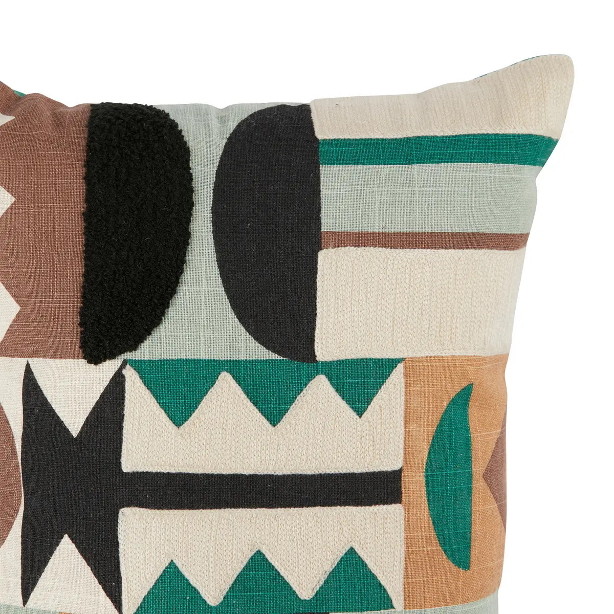 Coussin brodé "Malakite" vert 30x50cm