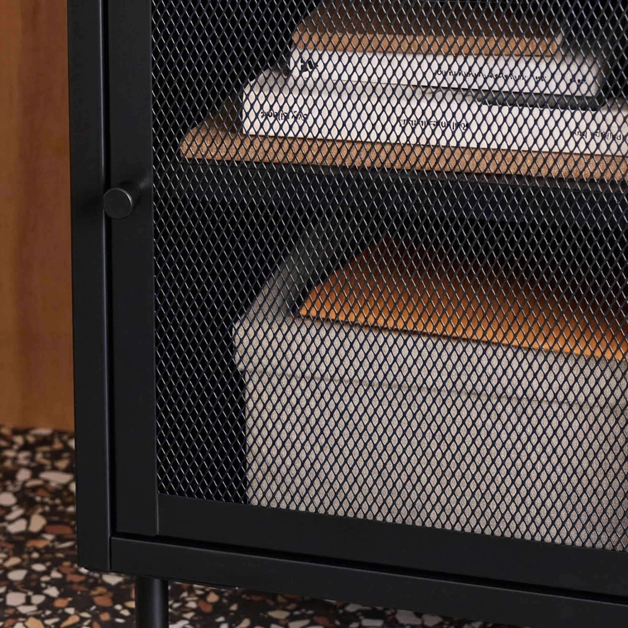 Table de chevet industrielle métal 1 porte  OHIO