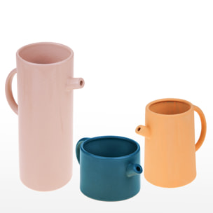 Vaso Innaffiatoio H.10 Cm - Pezzi 2 - 22X10X13cm - Colore: Blu - Bianchi Dino - Decori Casa E Complementi