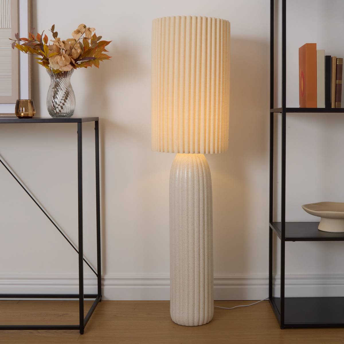 Lampadaire Kenan beige H122cm