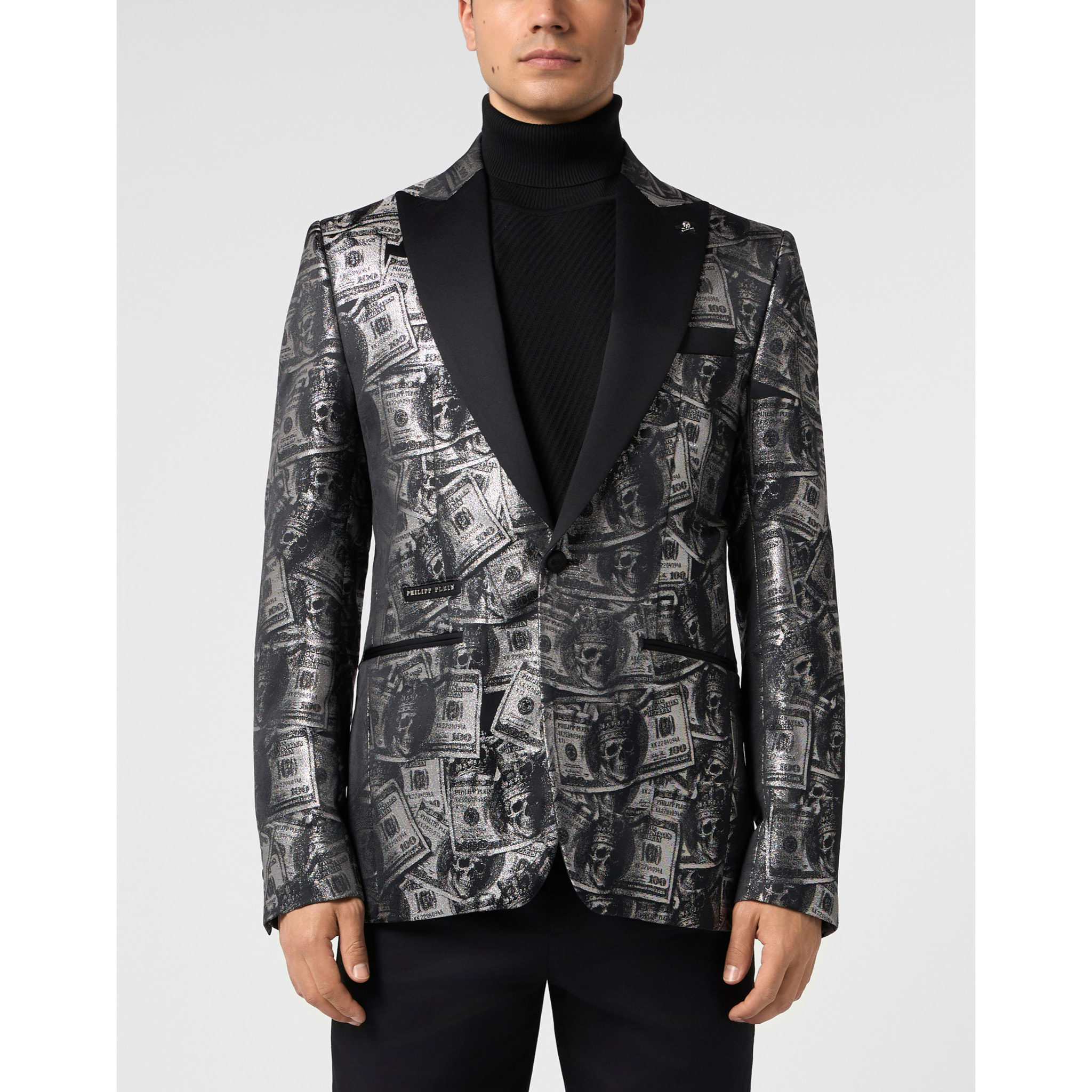 PHILIPP PLEIN Blazer All-Over Plein Dollars