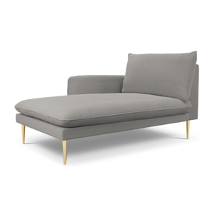 Méridienne gauche "Vienna" en bouclé gris
