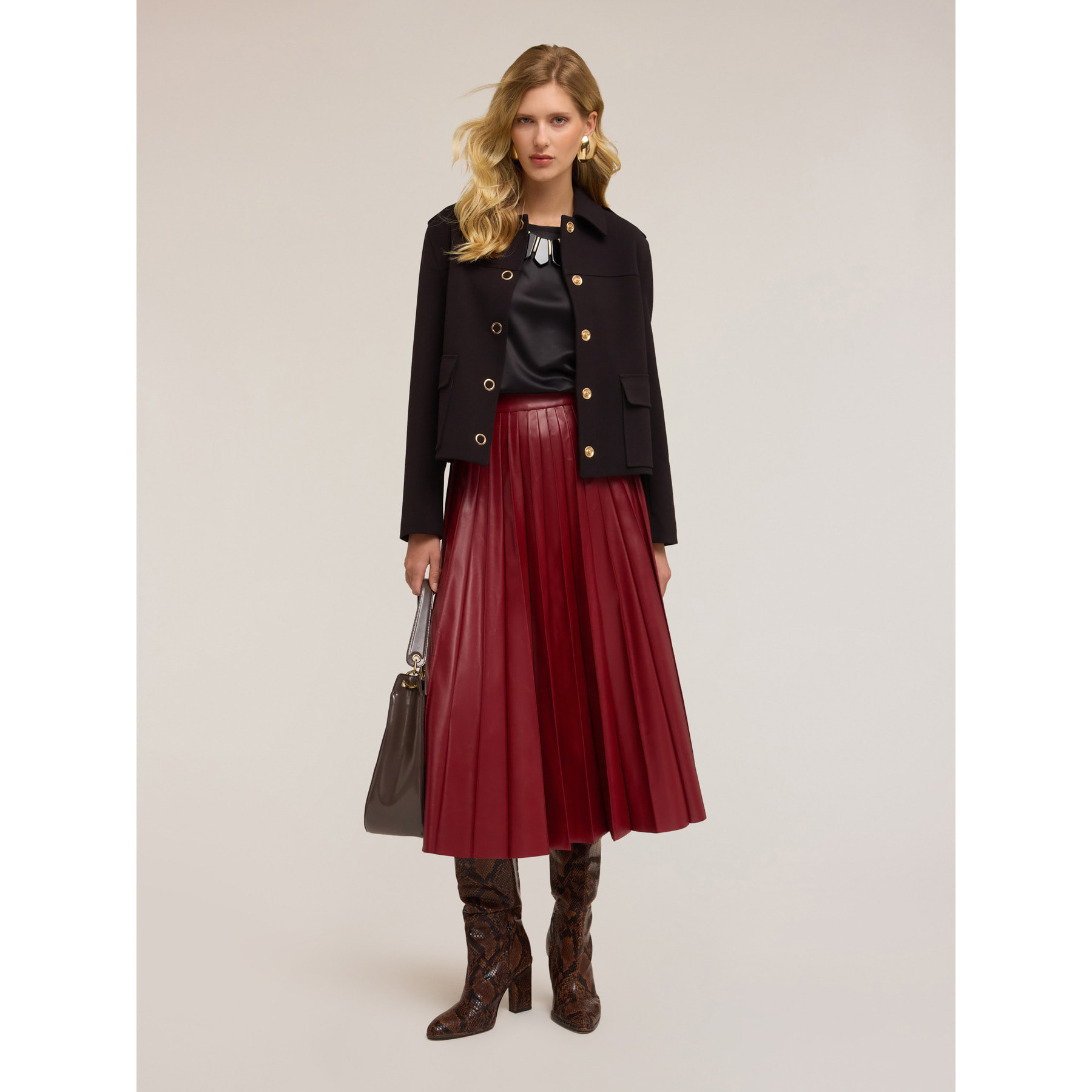 Motivi - Giacca misto viscosa con mostrine - Nero