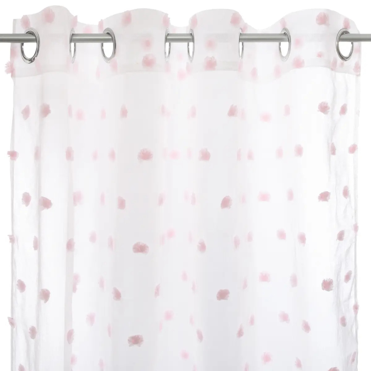 Rideau enfant "Pompoms" rose 140x240cm
