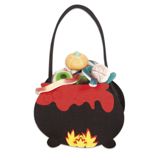 CALDERO FIELTRO PORTACARAMELOS 14,5 X 23 CM