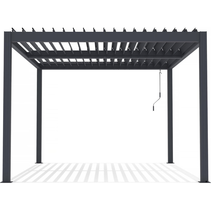 Pergola bioclimatique en aluminium "Windsor" - 3 x 4 m - Anthracite
