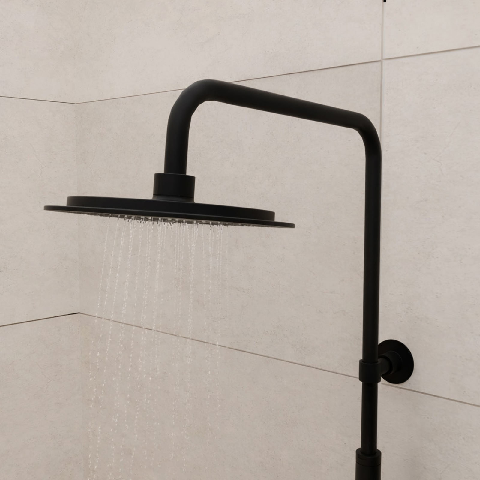 Colonne de douche Mécanique finition Noire Mate - 133x28x52 cm - MOLLY BLACK