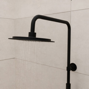 Colonne de douche Mécanique finition Noire Mate - 133x28x52 cm - MOLLY BLACK
