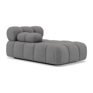 Ruby - module d'assise méridienne gauche en velours texturé - Gris