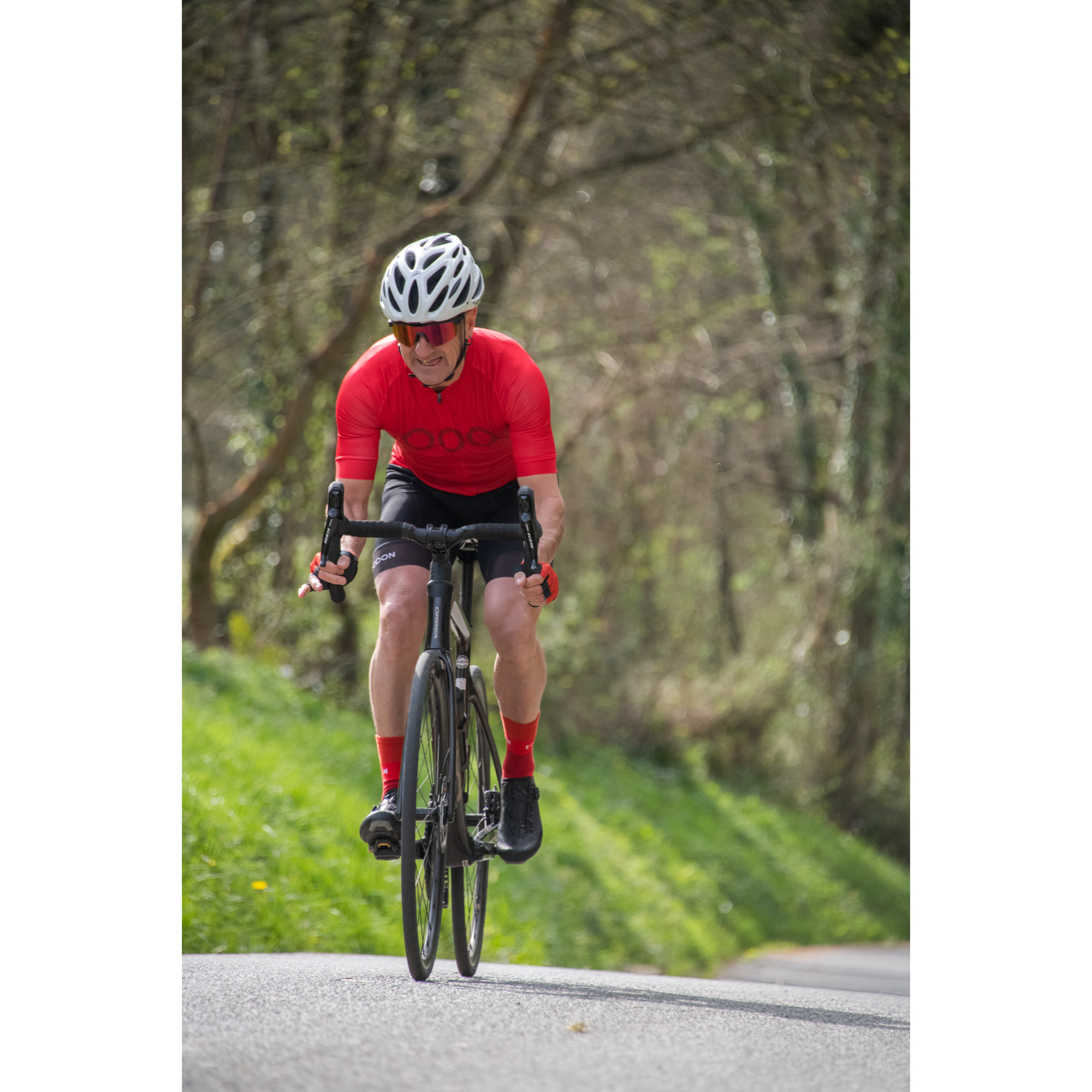 Calcetines de ciclismo unisex ECOON Marsous - Rojo