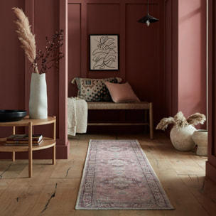 Tapis lavable de couloir WINDSOR Rose