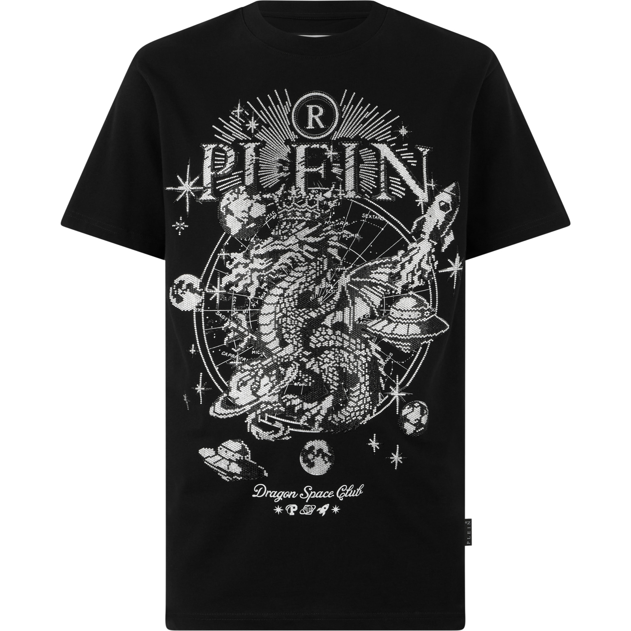 PHILIPP PLEIN Camiseta de cuello redondo y manga corta DRAGON