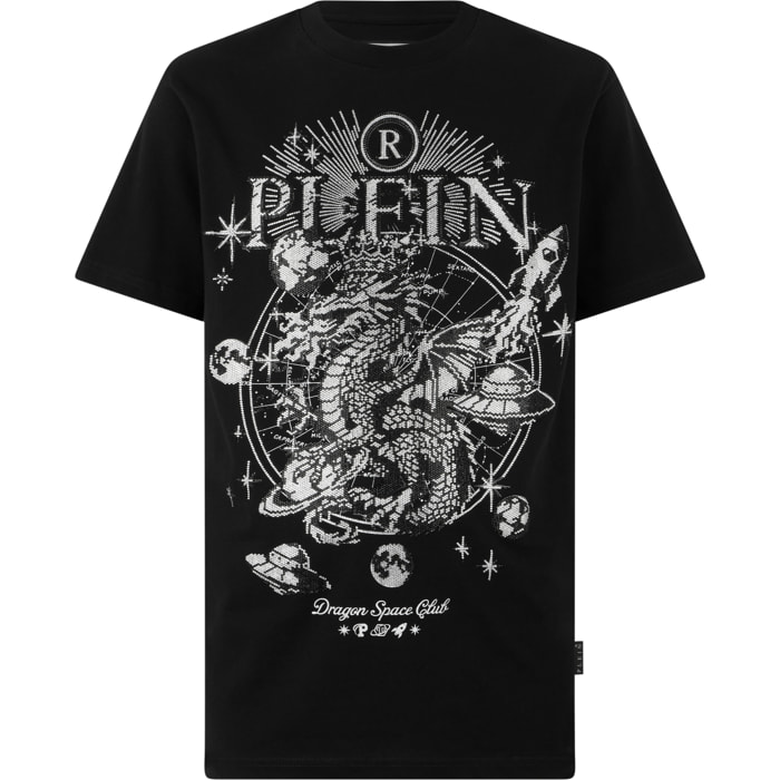 PHILIPP PLEIN Camiseta de cuello redondo y manga corta DRAGON