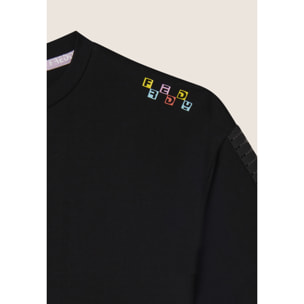 Maxi T-shirt Vestito Bambina con Tasca a Paillettes