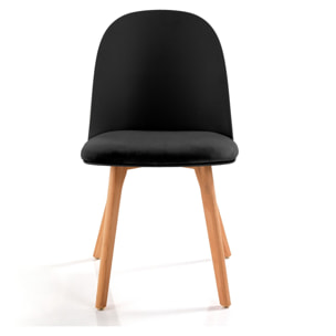 Oresteluchetta Set 4 Sedie TELLA WOOD BLACK