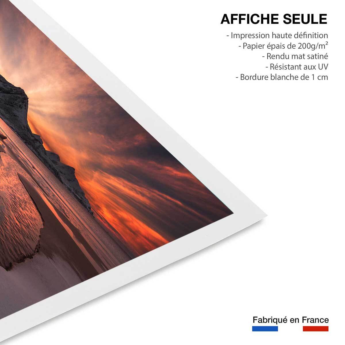 Affiche paysage Golden sunset Affiche seule