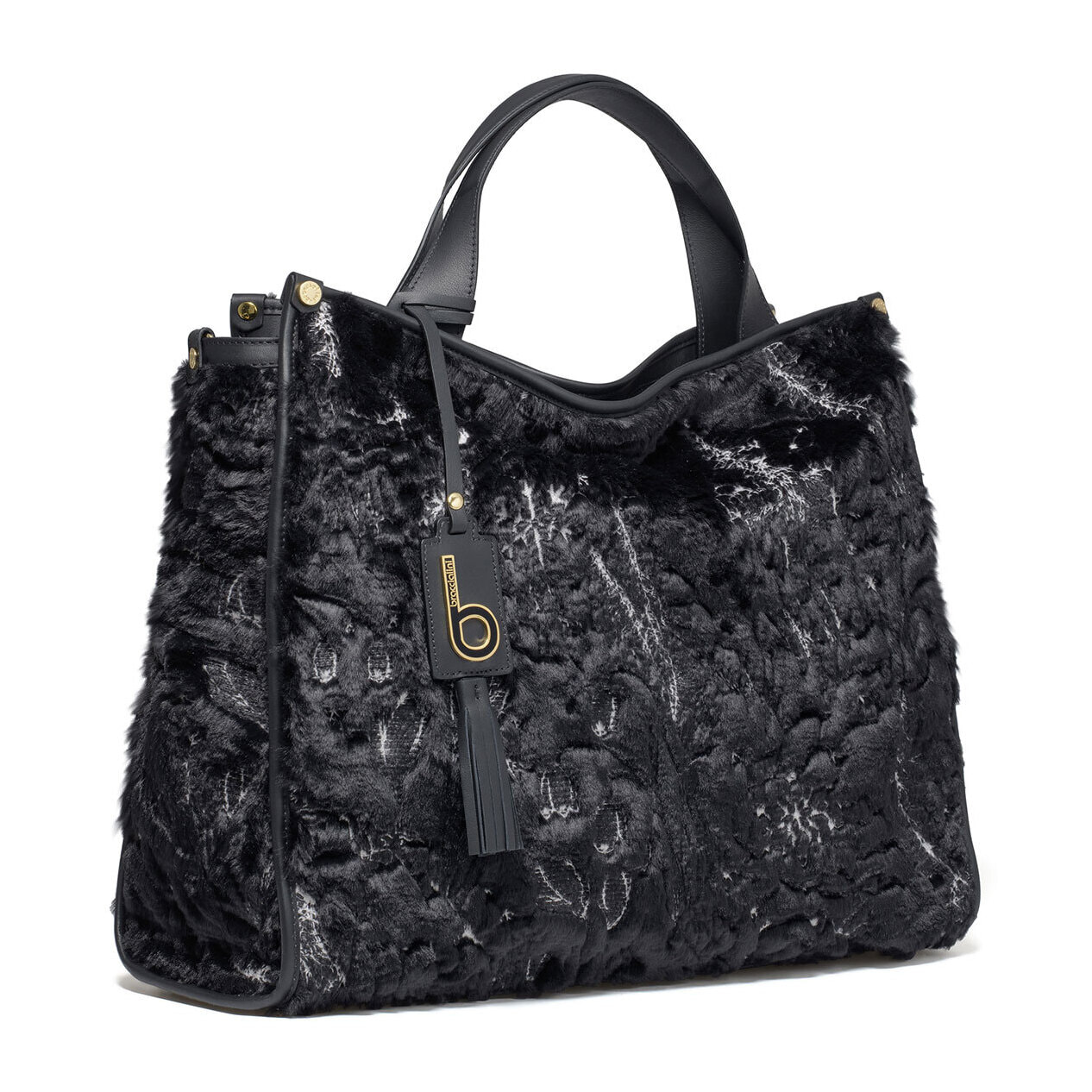 Borsa a mano  da donna In Poliuretano, Acrilico e Lana Prodotto artigianale 9x0x9 cm