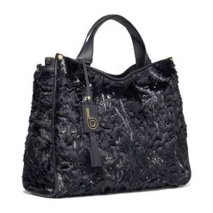 Borsa a mano  da donna In Poliuretano, Acrilico e Lana Prodotto artigianale 9x0x9 cm