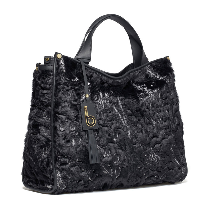 Borsa a mano  da donna In Poliuretano, Acrilico e Lana Prodotto artigianale 9x0x9 cm