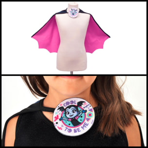 Kit Travestimento Costume Completo Con Zainetto Vampirina Bambina