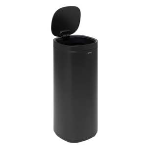 Poubelle en métal noir 50L
