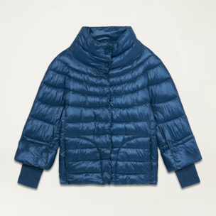 Oltre - Hooded down jacket with sleeves - Azul