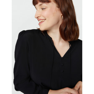 Fiorella Rubino - Blusa de viscosa ECOVERO™ - Negro