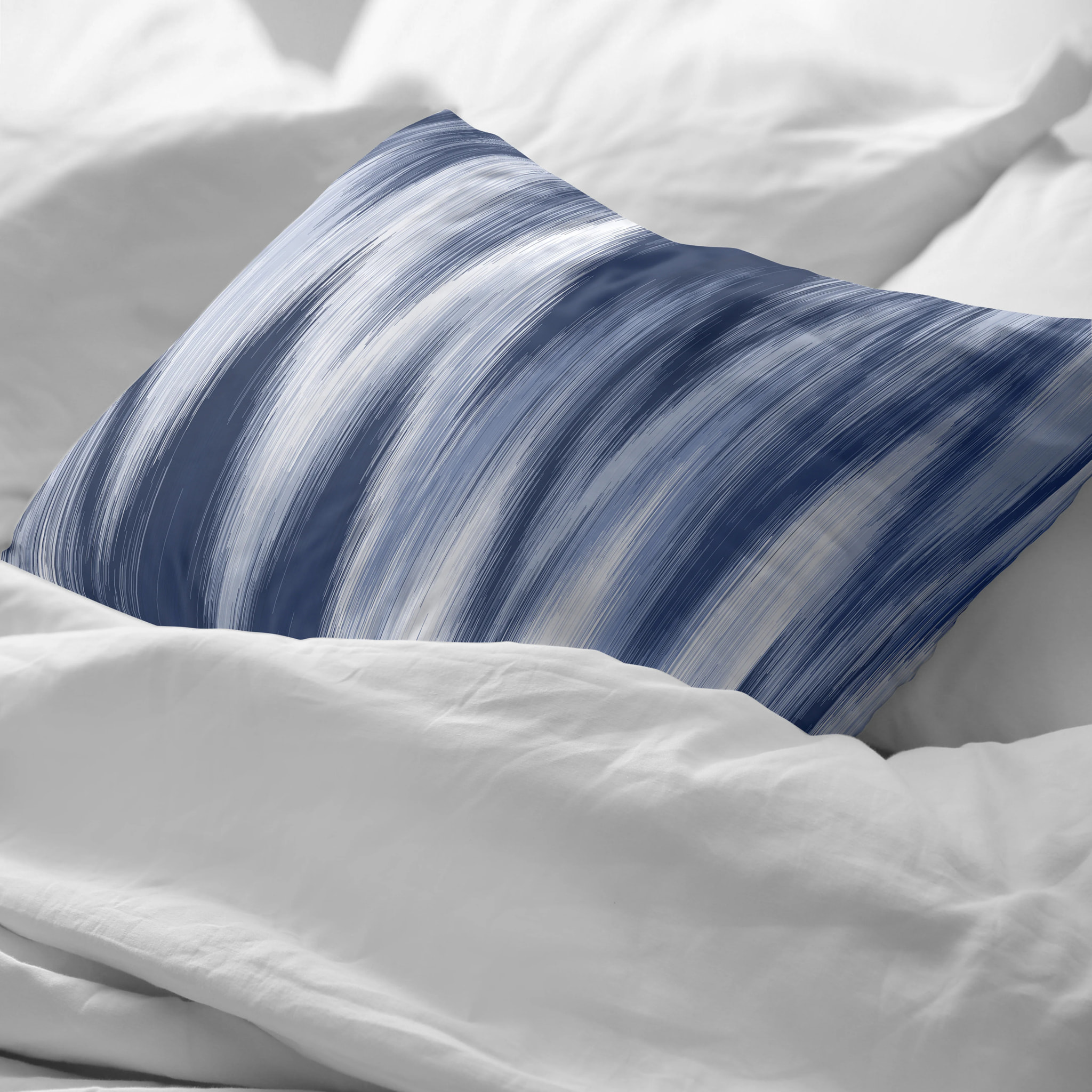 Taie d’oreiller 100 % coton 80 fils Algemesí Bleu