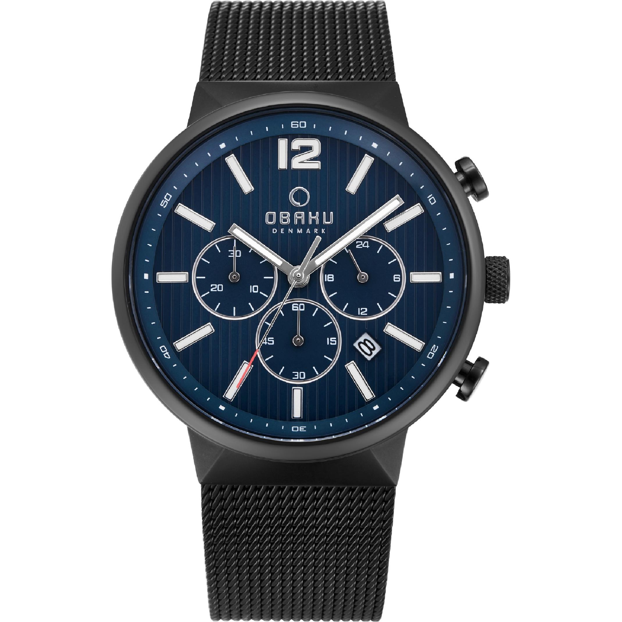 Orologio OBAKU blu-acciaio colorato