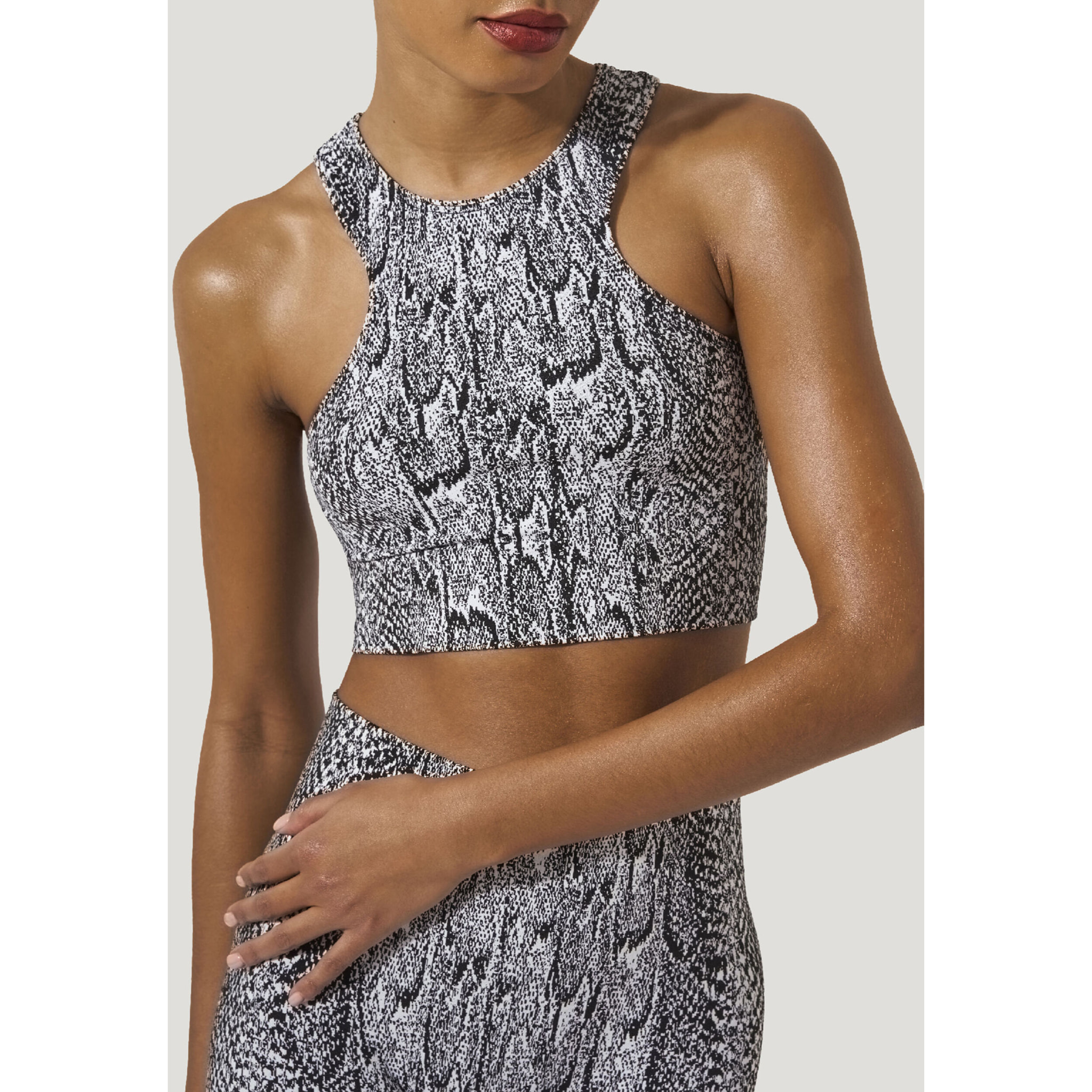 Top senza maniche Seamless Python Crop Top
