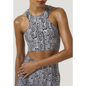 Top senza maniche Seamless Python Crop Top