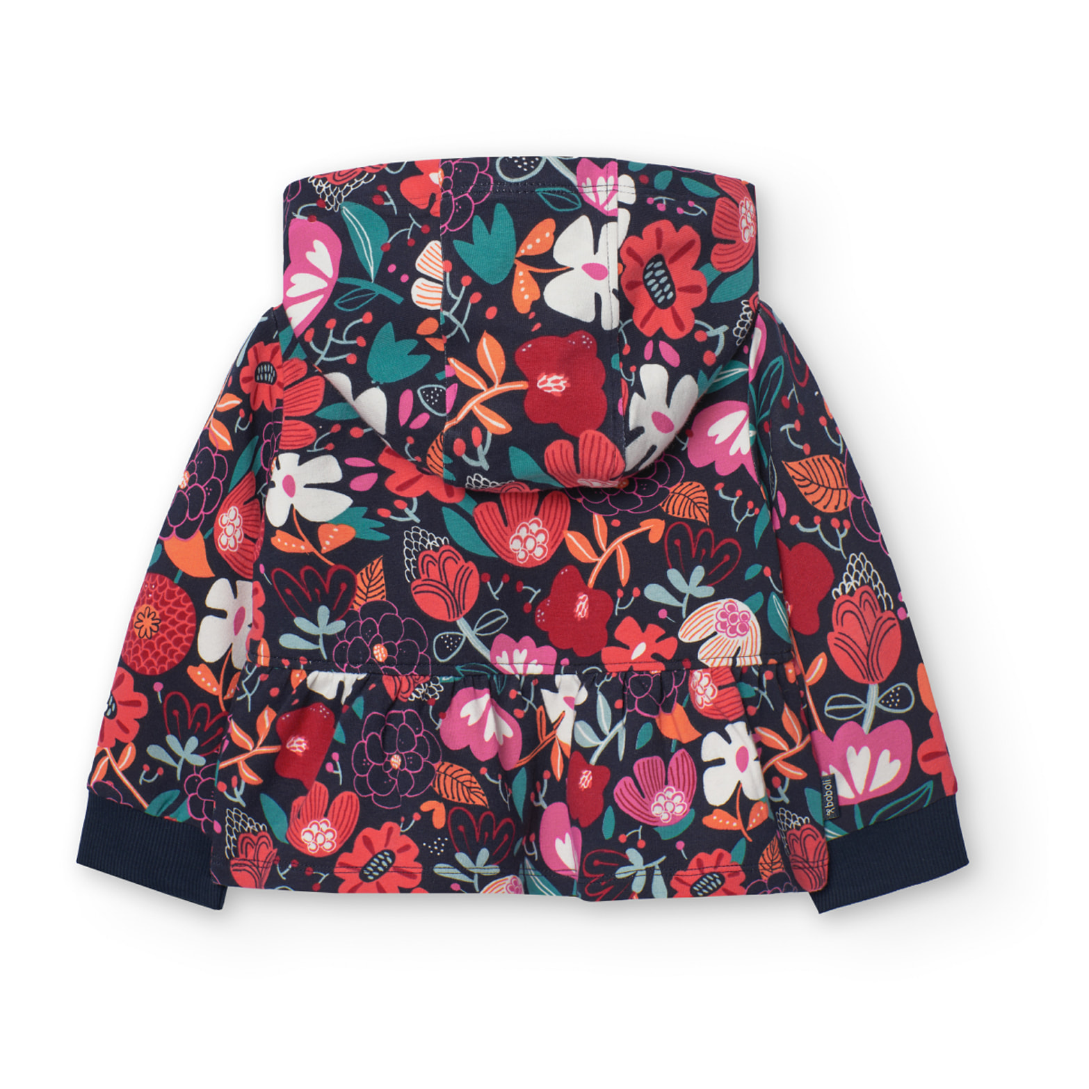 Chaqueta felpa flores de bebé niña -BCI