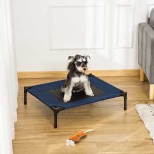 Cama para Mascotas de Oxford Metal 76x61x18 cm Azul y Negro