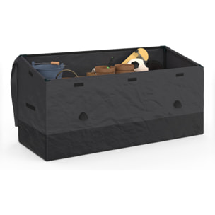 Coffre de rangement pour extérieur gris anthracite avec bâche 600L