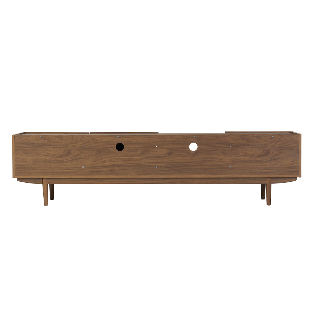 Meuble TV bois foncé noyer 3 portes L180 cm SANAA