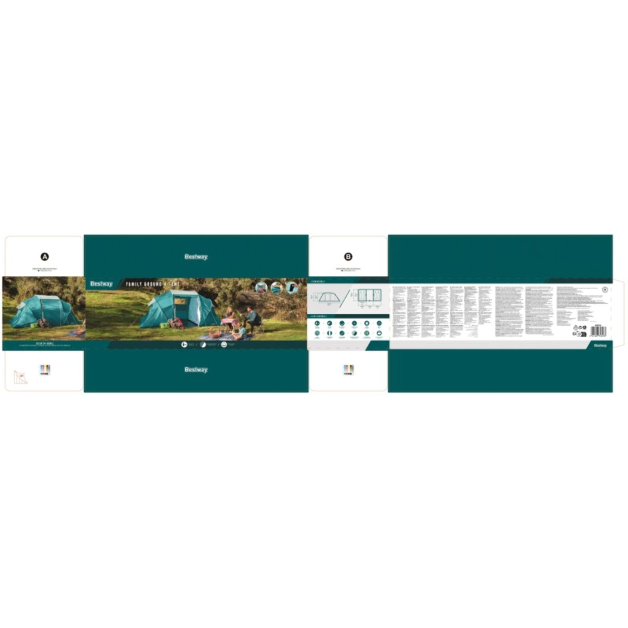 Bestway Tente de camping 4 personnes Family Ground 4