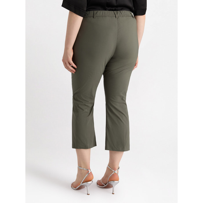 Fiorella Rubino - Pantalones cropped - Verde militare