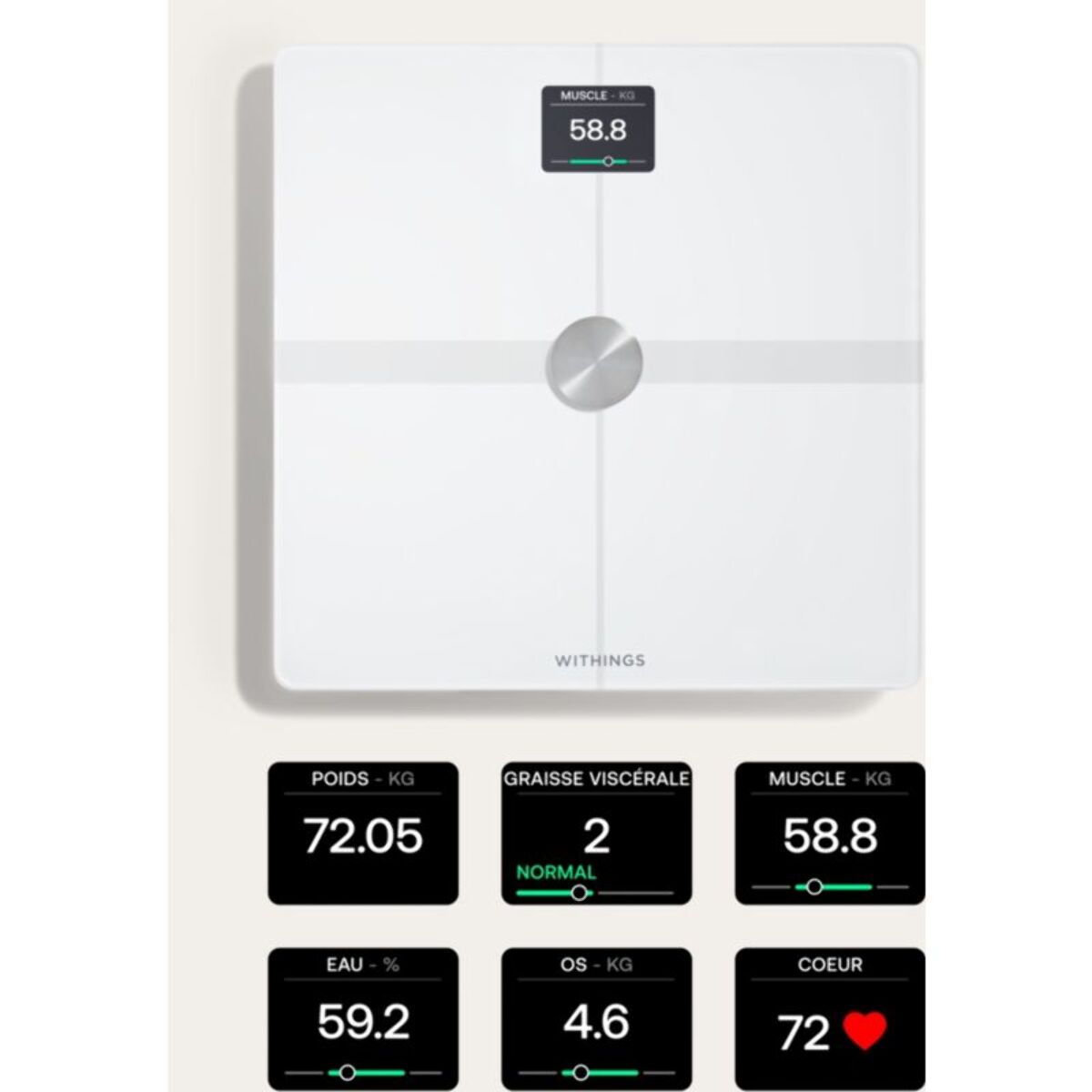 Pèse personne connecté WITHINGS Body Smart Blanc