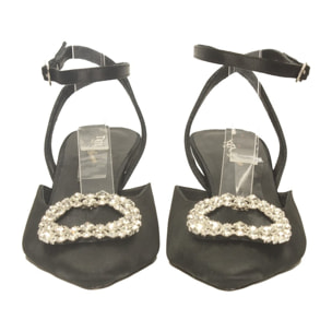 Décolleté sling back Donna Tata Italia Nero