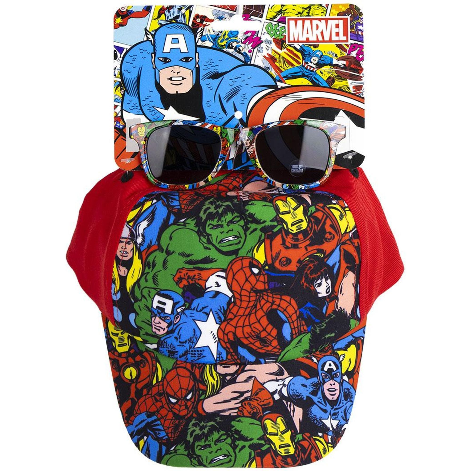 Gorra Set Gafas De Sol Avengers
